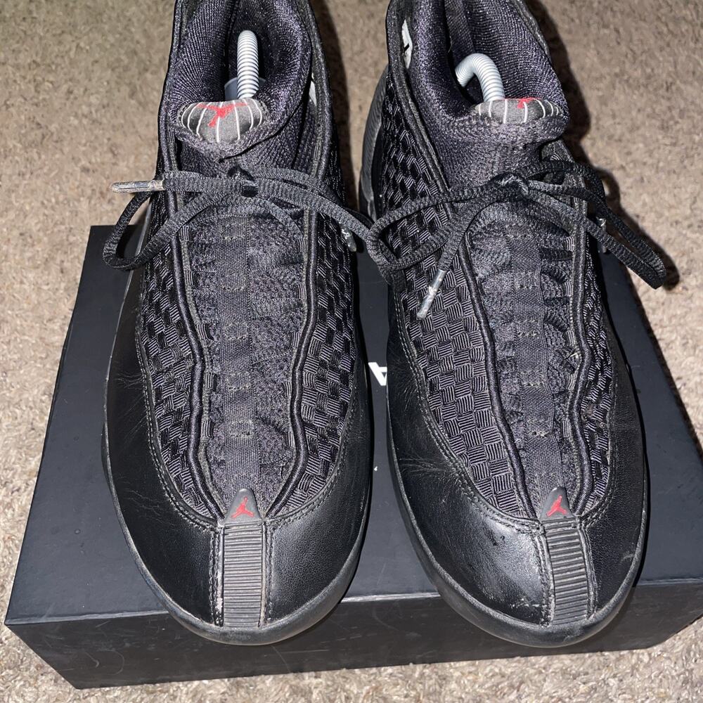 Nike Air Jordan 15 Retro Stealth 2016 Sneakers Mens 10 Black Red 881429-001